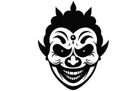 Premium Vector Joker Face Tatto Logo Mascot