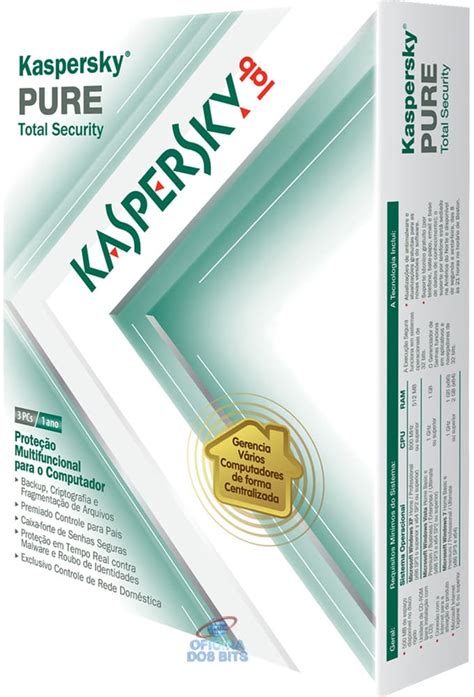 Kaspersky Pure Total Security 1 usuário | Oficina dos Bits