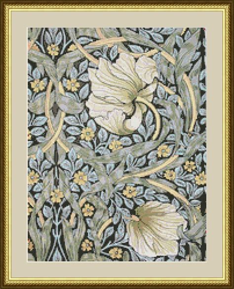 William Morris Print Counted Cross Stitch Pattern PDF Down Etsy