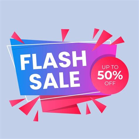 Premium Vector Flash Sale 50 Off Limited Time Offer Modern Banner
