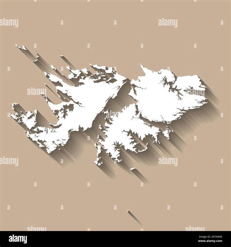 Falklands Vector Map Solid Silhouette Stock Vector Image And Art Alamy