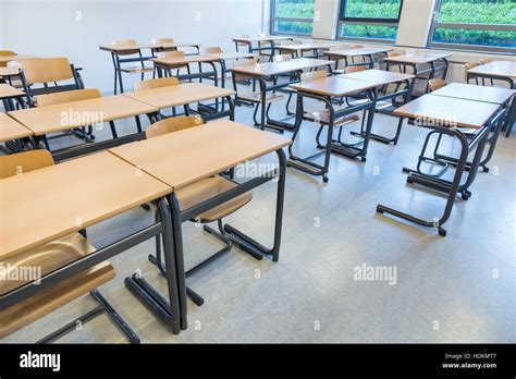 Tables Chairs Classroom High Resolution Stock Photography And Images