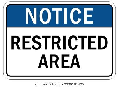 Restricted Area Warning Sign Labels Stock Vector Royalty Free