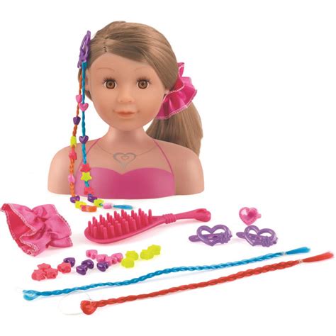 Dolls World Styling Head Brunette Hair Afterpay Available