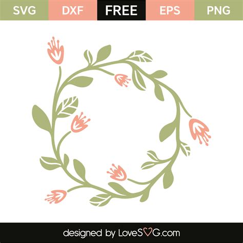 Floral Monogram Frame Lovesvg