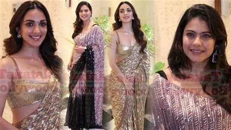 Kajol Devgn And Kaira Looking Dam Hot In Saaree At Manish Malhotra Diwali Party 2022 Lady