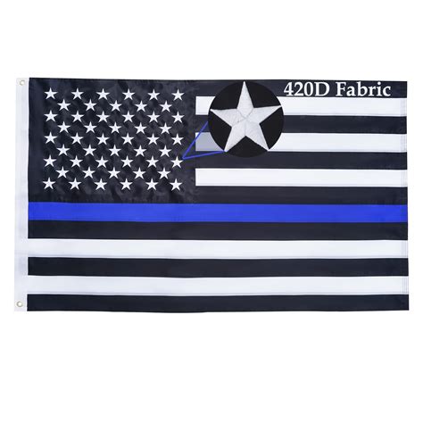 Amazon.com : Homissor Thin Blue Line Flag 420D Heavy Duty Police Flags