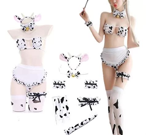 Lencer A Sexy De Vaquita Set Conjunto Disfraz Bikini Meses Sin Inter S