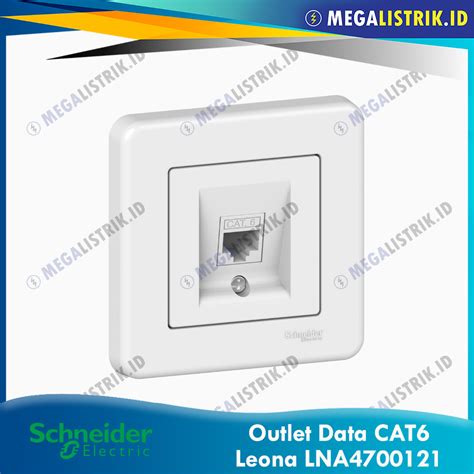 Jual SCHNEIDER STOP KONTAK DATA CAT6 LEONA LNA4700121 SOCKET OUTLET