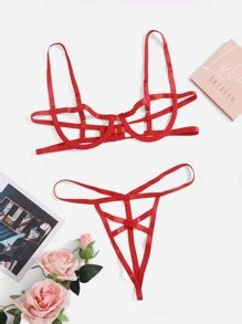 Cut Out Underwire Lingerie Set SHEIN USA