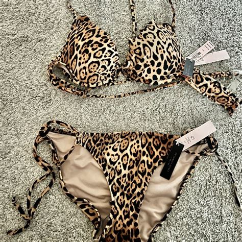 Victoria S Secret Swim Victorias Secret Leopard Print Bikini Never Worn With Tags Poshmark
