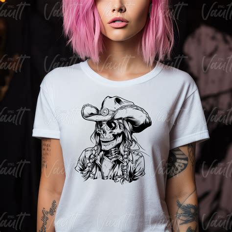 png cowgirl skeleton skull country western png designs halloween cowboy