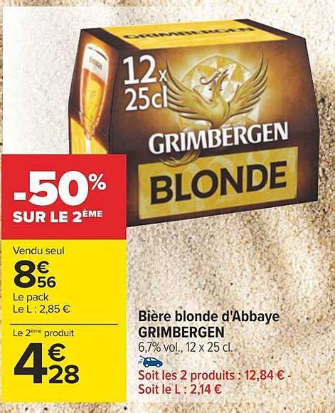 Promo Bi Re Blonde D Abbaye Grimbergen Chez Carrefour Icatalogue Fr