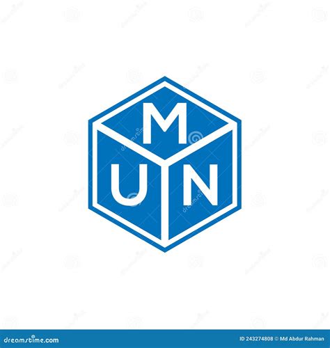 Mun Letter Logo Design On Black Background Mun Creative Initials