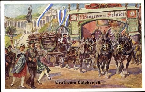 K Nstler Ansichtskarte Postkarte M Nchen Oktoberfest Akpool De