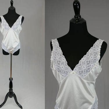 S White Teddy Lingerie Lace Trim Snap Crotch Whirlgig Emporium Owosso MI