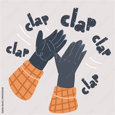 Cartoon Illustration of Hands emoji. Clapping hands. . Hand clapping ...