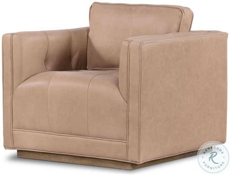 Kiera Palermo Nude Leather Swivel Chair From Four Hands Coleman Furniture