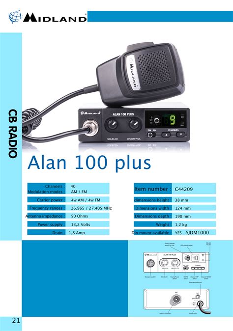 Midland Alan 100 plus 40ch 4W AM/FM