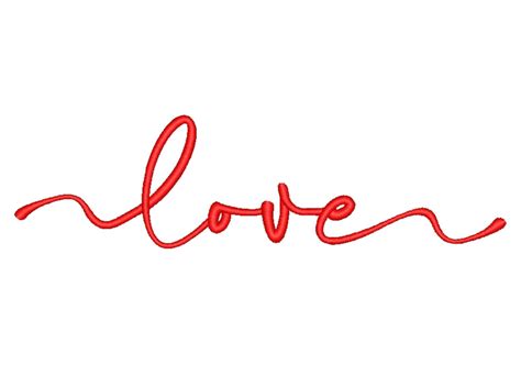 Love Embroidery Design Valentines Day Embroidery File 6 Sizes Instant Download So Fontsy