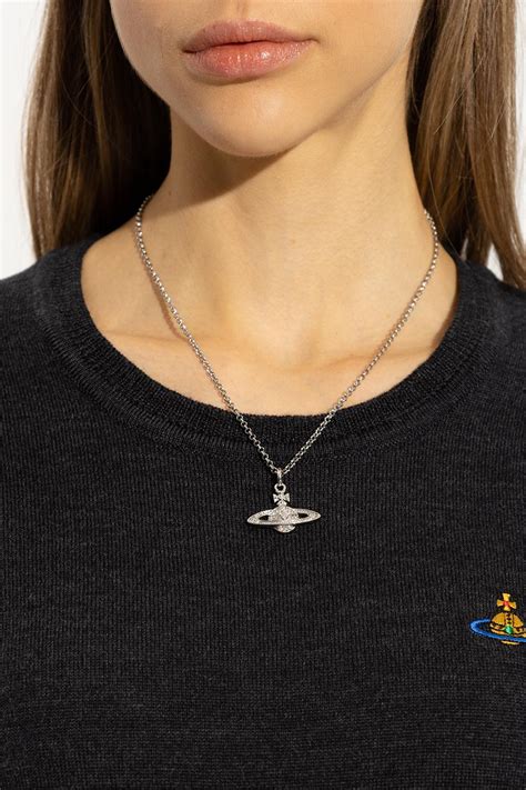 Vivienne Westwood Mini Bas Relief Necklace In Black Lyst