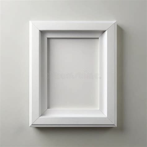 3d Render Top View Of White Blank Frame Stock Illustration