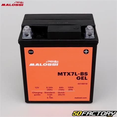 Battery Malossi MTX7XL BS 12V 7Ah Gel Hanway Furious Honda Piaggio