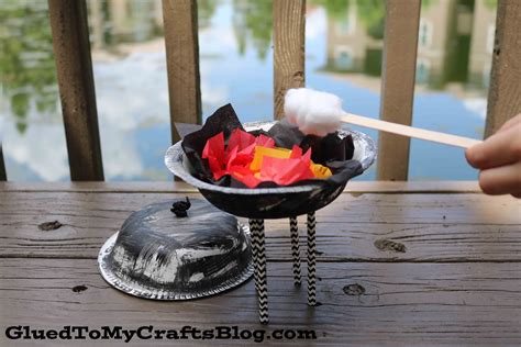 Paper Bowl Pretend Play Grill Craft