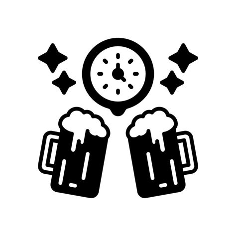 Happy Hour Icon In Vector Illustration 25730241 Vector Art At Vecteezy