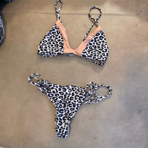 Acacia Swimwear Swim Acacia Swimwear Snow Leopard Bikini Top And Bottom Poshmark