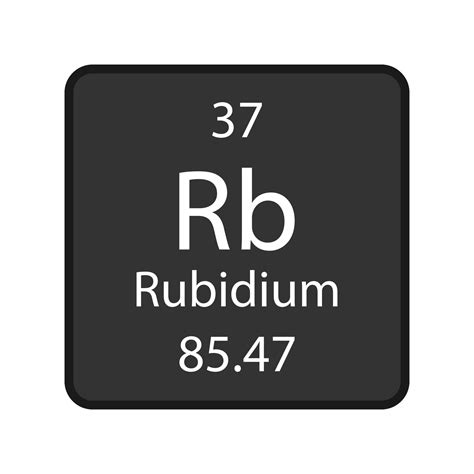 Symbole Du Rubidium L Ment Chimique Du Tableau P Riodique