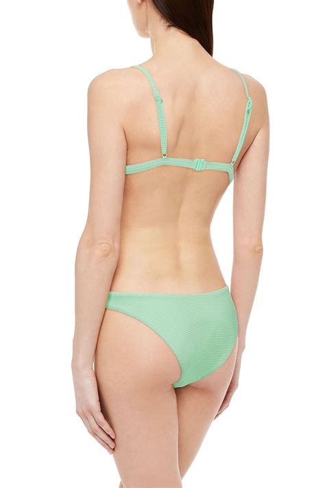 SEAFOLLY Essentials Ribbed Triangle Bikini Top THE OUTNET