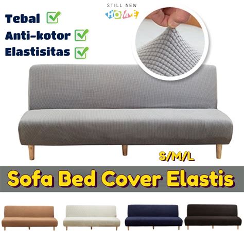 Jual Elastic Sofa Bed Cover Grid Cover Sofa Bed Sarung Sofa Bed Tebal