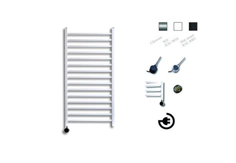 Elektrische Radiator Sanicare Qubic 126 4x60 Cm Wit Met Zwarte