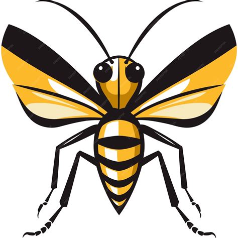 A bold and striking illustration of a wasp perfect for logos branding