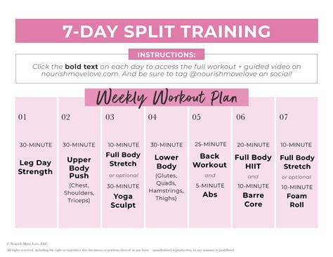 day workout plan  women