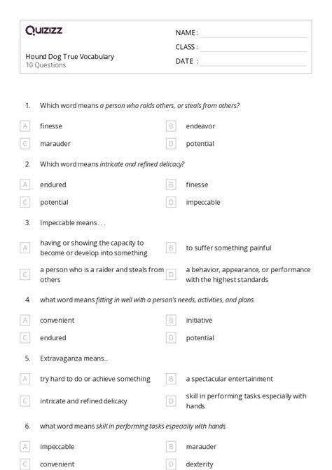 Performance Tasks Worksheets For Th Grade On Quizizz Free