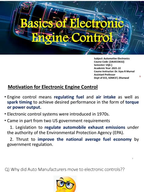 basics  electronic engine control   fuel economy