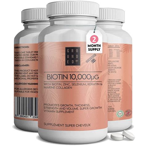 Buy Biotin Hair Growth Supplement Complex 60 S 10 000 Mcg Biotin With Collagen Selenium