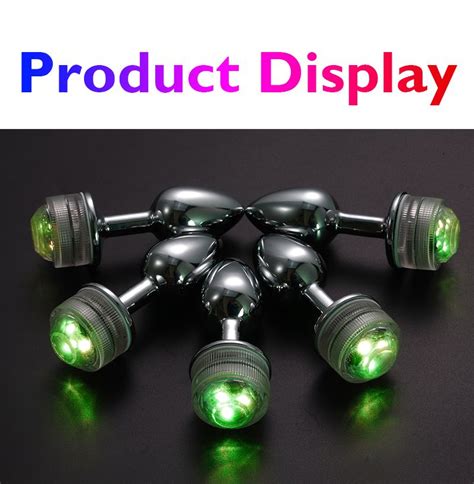 Led Anal Plug Metal Butt Plug With Remote Control Colorful Light Butt Plug Prostate Massager Sex