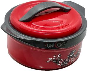 Unicept Inner Insulated Casserole Hot Pot For Roti Casserole Ml Red Serve Casserole Price
