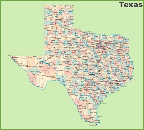 texas map of cities and towns 2