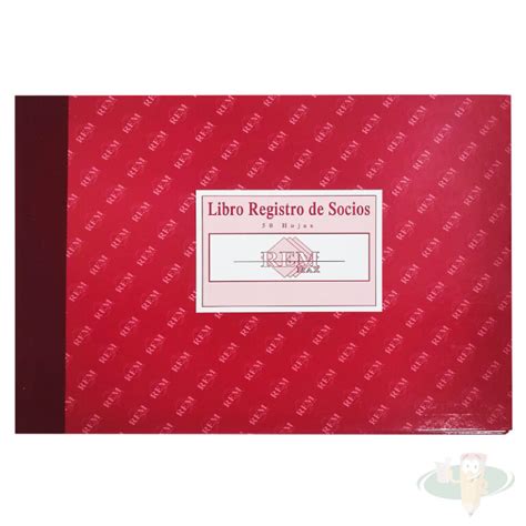 Libro Registro De Socios Hojas Rem Libreria Utiles