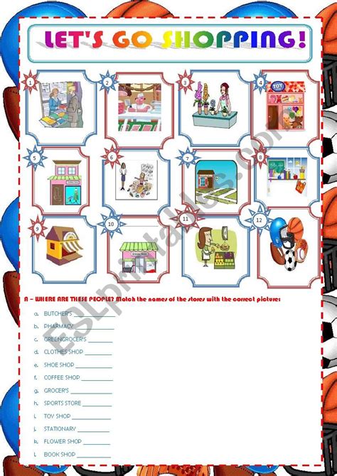 Let´s Go Shopping Esl Worksheet By Ascincoquinas