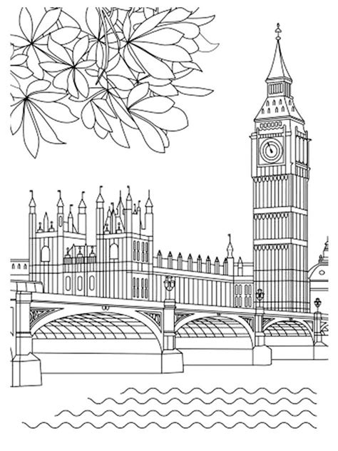 Image à Colorier Big Ben Tour Élisabeth Topcoloriagesfr