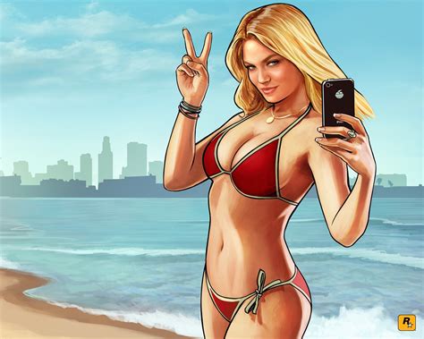 Bikini Girl Grand Theft Auto V Gta Game Hd Wallpaper Preview Wallpaper