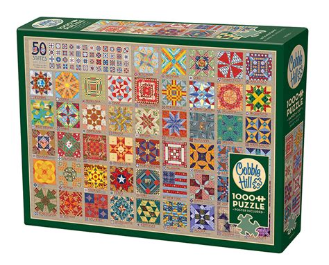 Cobble Hill, Puzzle, Pięćdziesiąt stanów Ameryki, 1000 el. - Cobble ...