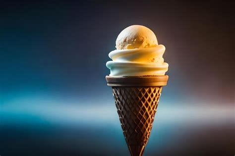 Premium Photo Melting Ice Cream In Cone