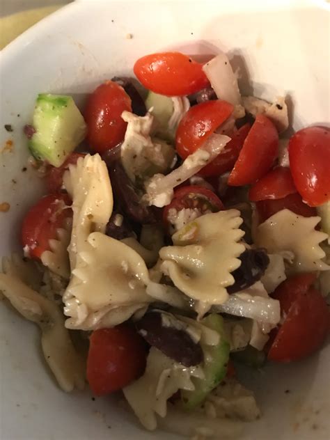 Greek Pasta Salad Directions Calories Nutrition More Fooducate