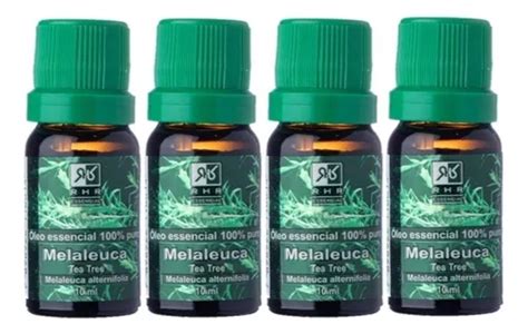 Kit 04 Óleos Essenciais De Melaleuca Tea Tree 10ml Cada Rhr